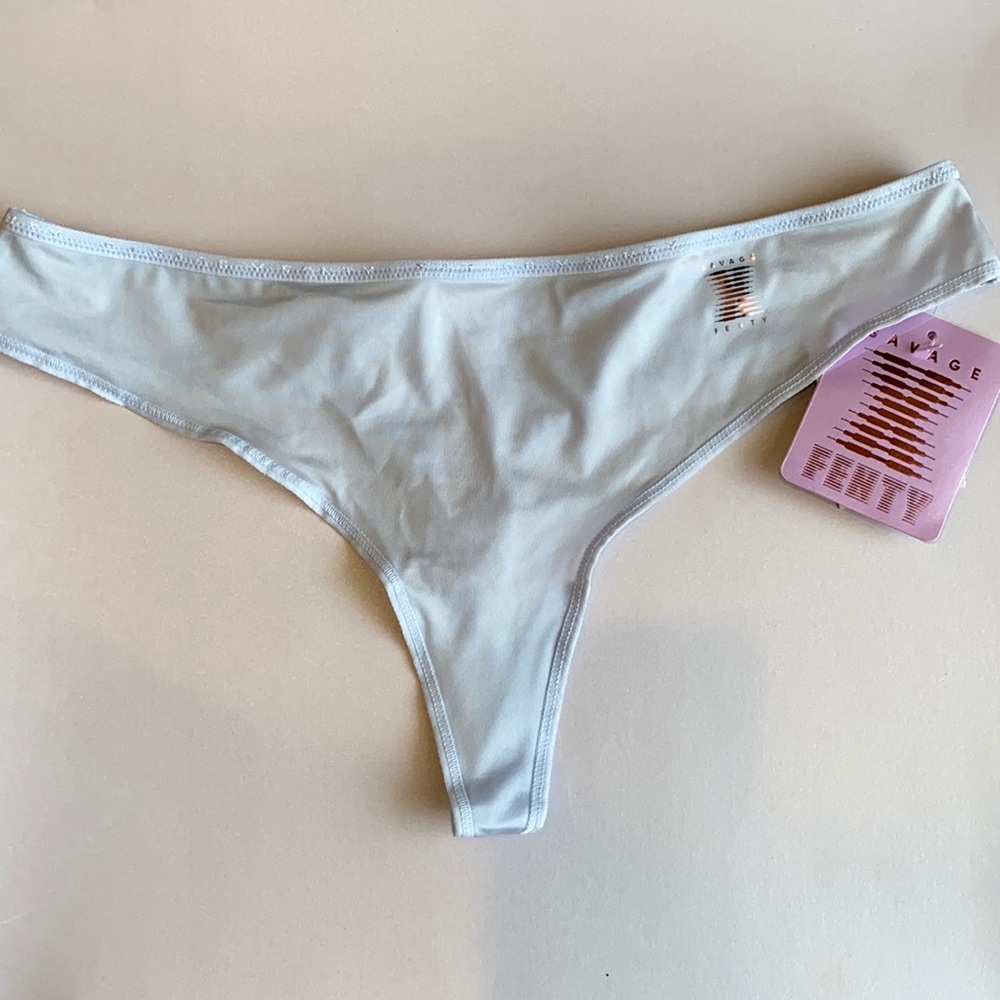 Microfiber Thong with Logo Waistband